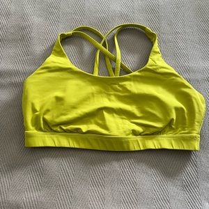 Lululemon Energy Sports Bra - Size 12 - Yellow Serpentine
